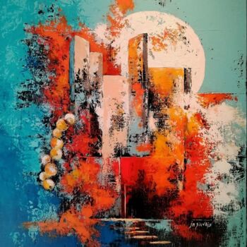 Painting titled "Perspective" by Jean Maurice Silvain, Original Artwork, Acrylic