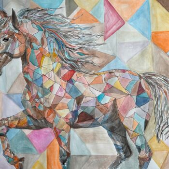 Drawing titled "Carnival" by Eugen Serbanescu, Original Artwork, Ink