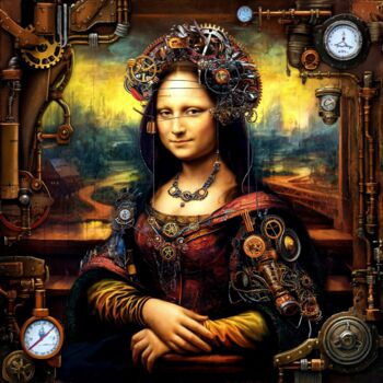 Digital Arts titled "La Joconde et la te…" by Dinem, Original Artwork, AI generated image