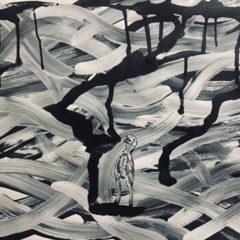 Painting titled "tous les chemins/ L…" by Fernand Fernandez, Original Artwork, Acrylic