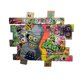 Painting titled "Tableau Pop Art BEN…" by Vincent Streiff, Original Artwork, Acrylic