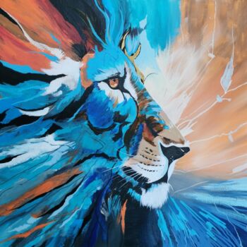 Painting titled "The King" by Ahmad Bader, Original Artwork, Acrylic