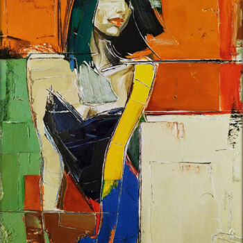 Pittura intitolato "Flickering Reality" da Alexander Aksyonov, Opera d'arte originale, Acrilico Montato su Telaio per barell…