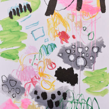 Peinture intitulée "Expecting Lots of B…" par Misako Chida, Œuvre d'art originale, Acrylique