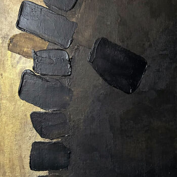 Painting titled "Midnight 15" by Marina Gorbachova, Original Artwork, Acrylic Mounted on Other rigid panel