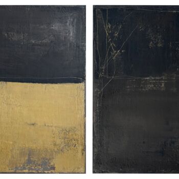 Painting titled "Deep earth ochre, t…" by Julia Evpak, Original Artwork, Acrylic Mounted on Wood Stretcher frame