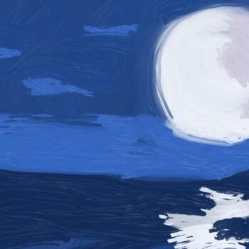 Digital Arts titled "Lune" by Enrico Siconnelly, Original Artwork, Digital Painting