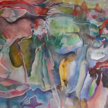 Schilderij getiteld "bisous" door Geneviève Durantou, Origineel Kunstwerk, Acryl