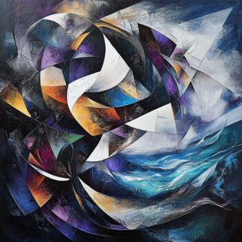 Digital Arts titled "Расщепленная Буря" by Aleksandr Krivoruchko, Original Artwork, Digital Painting