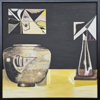 Pintura titulada "Reboarding_2" por Alida Velea, Obra de arte original, Oleo