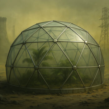 Цифровое искусство под названием "Glass Dome in a Tox…" - Alberto Capitani, Подлинное произведение искусства, Изображение, с…