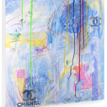 Peinture intitulée "POPCHA (3D)" par Isalan, Œuvre d'art originale, Pastel Monté sur Châssis en bois
