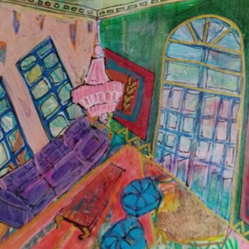 Peinture intitulée "Grand Salon" par Jan O'Sullivan, Œuvre d'art originale, Acrylique Monté sur Châssis en bois