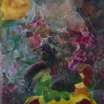 Schilderij getiteld "touk- touk" door Geneviève Durantou, Origineel Kunstwerk, Acryl