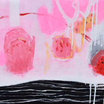 Painting titled "New Strawberry Deli…" by Misako Chida, Original Artwork, Acrylic