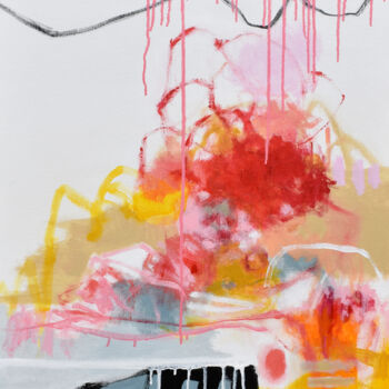 Painting titled "My Happy Place" by Misako Chida, Original Artwork, Acrylic