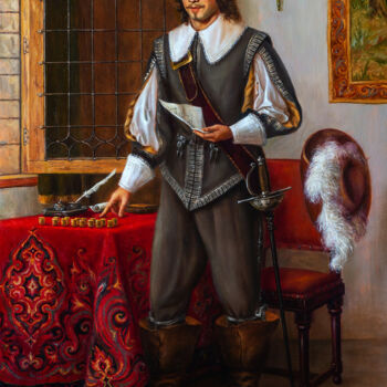 Peinture intitulée "Aramis's Golden Dre…" par Valeriy Bulat, Œuvre d'art originale, Huile Monté sur Châssis en bois