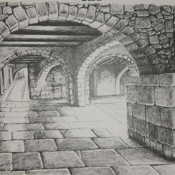 Drawing titled "Sketcher Girona 12" by Ipiña, Original Artwork, Marker