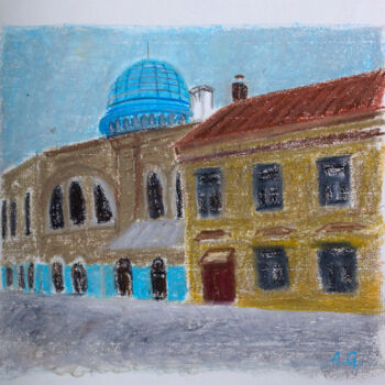 Painting titled "Walking through Vil…" by Anna Gabo, Original Artwork, Pastel