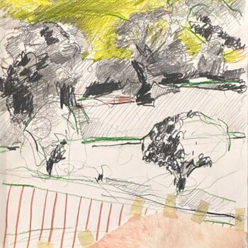 Tekening getiteld "LANDSCAPE 2" door Stephan Geisler, Origineel Kunstwerk, Potlood
