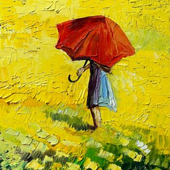 Pintura intitulada "A Walk in a Sea of…" por Vahe Bagumyan, Obras de arte originais, Óleo Montado em Armação em madeira
