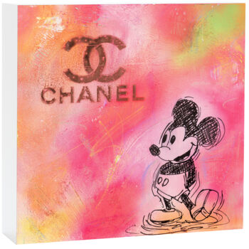 Peinture intitulée "CMICKEY (3D)" par Isalan, Œuvre d'art originale, Pochoir Monté sur Châssis en bois