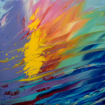 Pittura intitolato "Beyond The Sky 4" da Jacob Jugashvili, Opera d'arte originale, Smalto