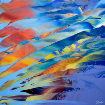 Pittura intitolato "Beyond The Sky 5" da Jacob Jugashvili, Opera d'arte originale, Smalto