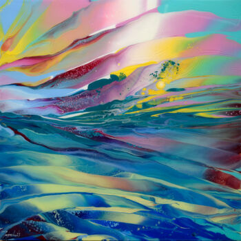 Pittura intitolato "Beyond The Sky 6" da Jacob Jugashvili, Opera d'arte originale, Smalto