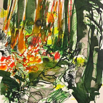 Σχέδιο με τίτλο "LANDSCAPE 3" από Stephan Geisler, Αυθεντικά έργα τέχνης, Μελάνι