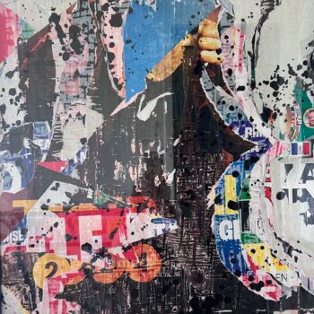 Ζωγραφική με τίτλο "RESIDUS URBAINS N°10" από Aurélien Hild, Αυθεντικά έργα τέχνης, Κολάζ Τοποθετήθηκε στο Χαρτόνι