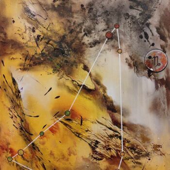 Peinture intitulée "Capricorn 1" par Julien Abstrait, Œuvre d'art originale, Acrylique Monté sur Châssis en bois