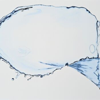 绘画 标题为“Flow Dialogue” 由Andrea Bajusz-Ruppert, 原创艺术品, 水彩
