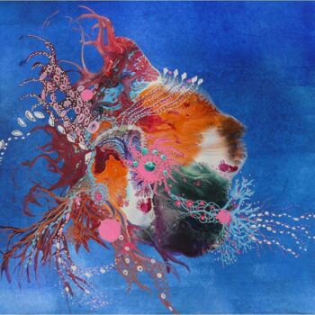 Painting titled "Fischfantasie (2)" by Remara, Original Artwork, Acrylic