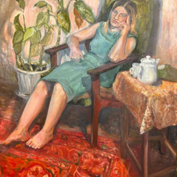 Peinture intitulée "Between thoughts" par Anna Stepina, Œuvre d'art originale, Huile
