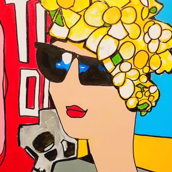 Painting titled "Time to pop" by Eric Dhulst, Original Artwork, Acrylic Mounted on Wood Stretcher frame