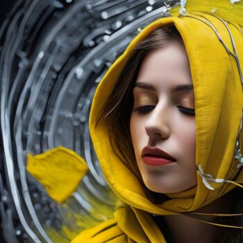 Digital Arts με τίτλο "Hitzekollaps im Kop…" από Christine Stock (Limonezitrone), Αυθεντικά έργα τέχνης, Εικόνα που δημιουργ…