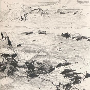 Drawing titled "SEASCAPE 2" by Stephan Geisler, Original Artwork, Pencil