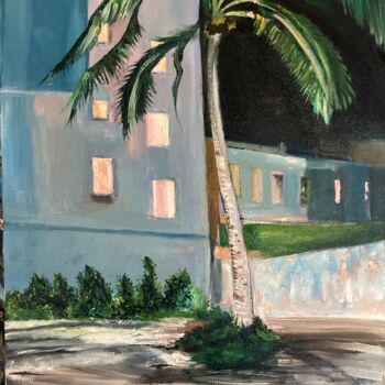 Painting titled "Blue Mai" by Steve Phillips, Original Artwork, Oil Mounted on Other rigid panel