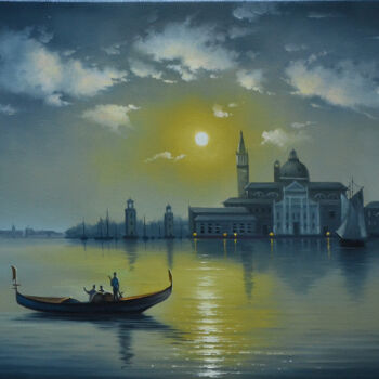 Painting titled "Seascape oil painti…" by Serhii Stoev, Original Artwork, Oil