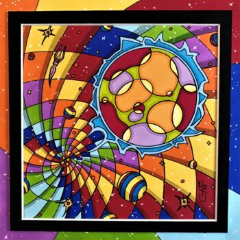 Dessin intitulée "(199) - union cosmi…" par Vincent Gibert, Œuvre d'art originale, Marqueur