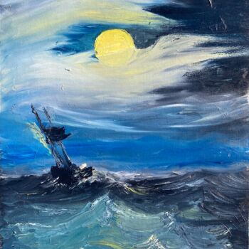 Painting titled "«Out of spite»" by Lola Sky, Original Artwork, Oil