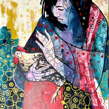 Painting titled "To be the world" by Tetiana Cherevan, Original Artwork, Acrylic