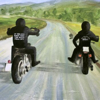 Painting titled "Freunde (D594)" by Dieter Becker, Original Artwork, Acrylic Mounted on Wood Stretcher frame