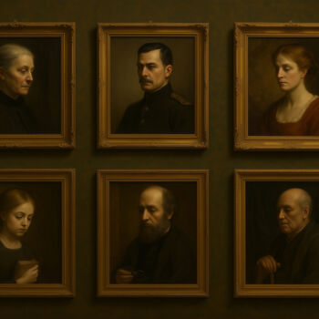 Arte digitale intitolato "Unaligned Portraits" da Alberto Capitani, Opera d'arte originale, Immagine generata dall'IA