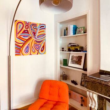 Painting titled "Un Love Life qui a…" by Philippe Combis (PhilIppe CBS), Original Artwork, Acrylic Mounted on Wood Stretcher…