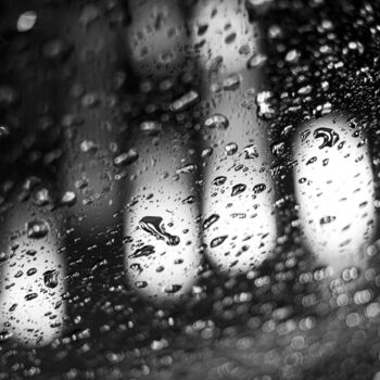 Photography titled "Drops" by Andres Mallen, Original Artwork, Analog photography Mounted on Aluminium