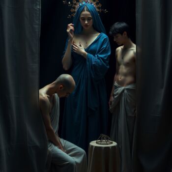 Digitale Kunst mit dem Titel "Chinvat" von Kubicol, Original-Kunstwerk, Digitaldruck