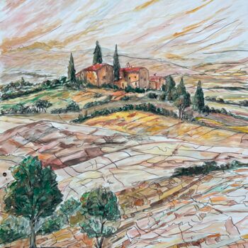 Drawing titled "The Four Seasons: A…" by Eugen Serbanescu, Original Artwork, Ink