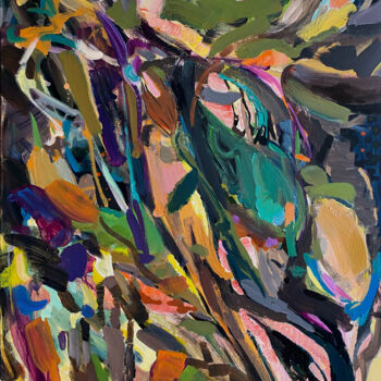 Peinture intitulée "Lush Abstraction" par Asta Kulikauskaite Krivickiene, Œuvre d'art originale, Acrylique Monté sur Châssis…